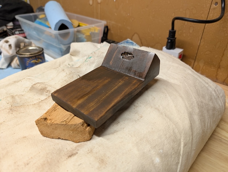 A Smart Coaster prototype with a poorly completed stain job