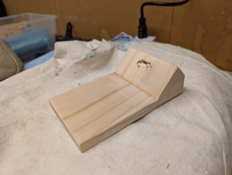 A Smart Coaster prototype in eastern white pine